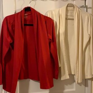 LL bean Two open front cardigans